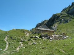 Schutzhütte auf dem Col de Bovinant